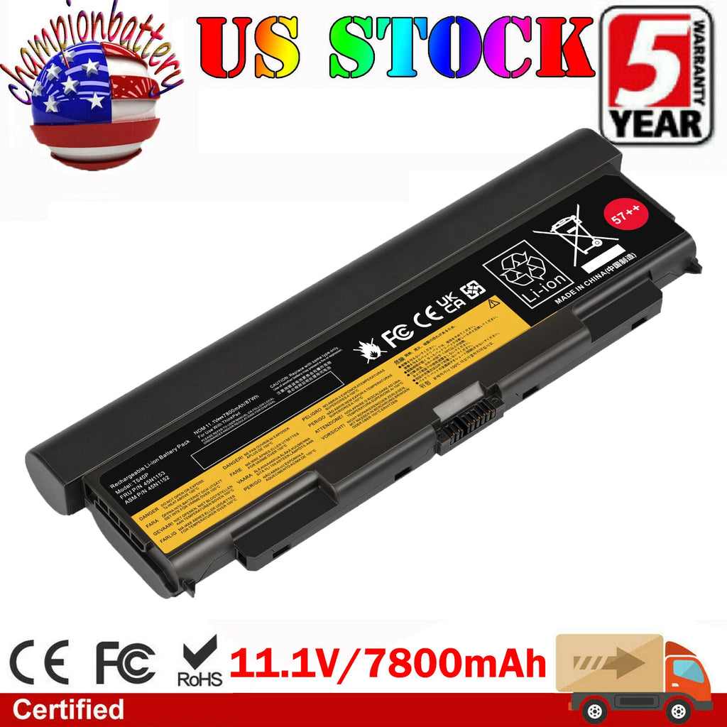 T440P Battery for Lenovo ThinkPad T540P W540 W541 L440 L540 45N1152 57++ 9 Cell