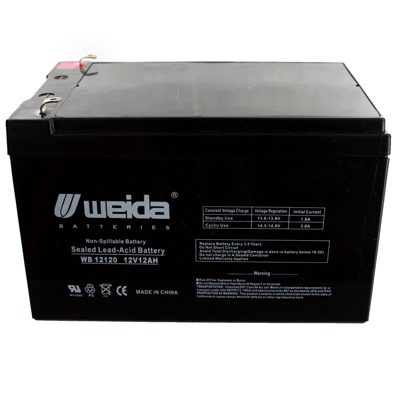 NEW 12V 12Ah SLA Battery WB12120F1 For UB12120, D5744, WKA12-12F2