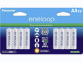 Panasonic Eneloop AA 12 Rechargeable Batteries up to 2100 Charges, 2000 mAH