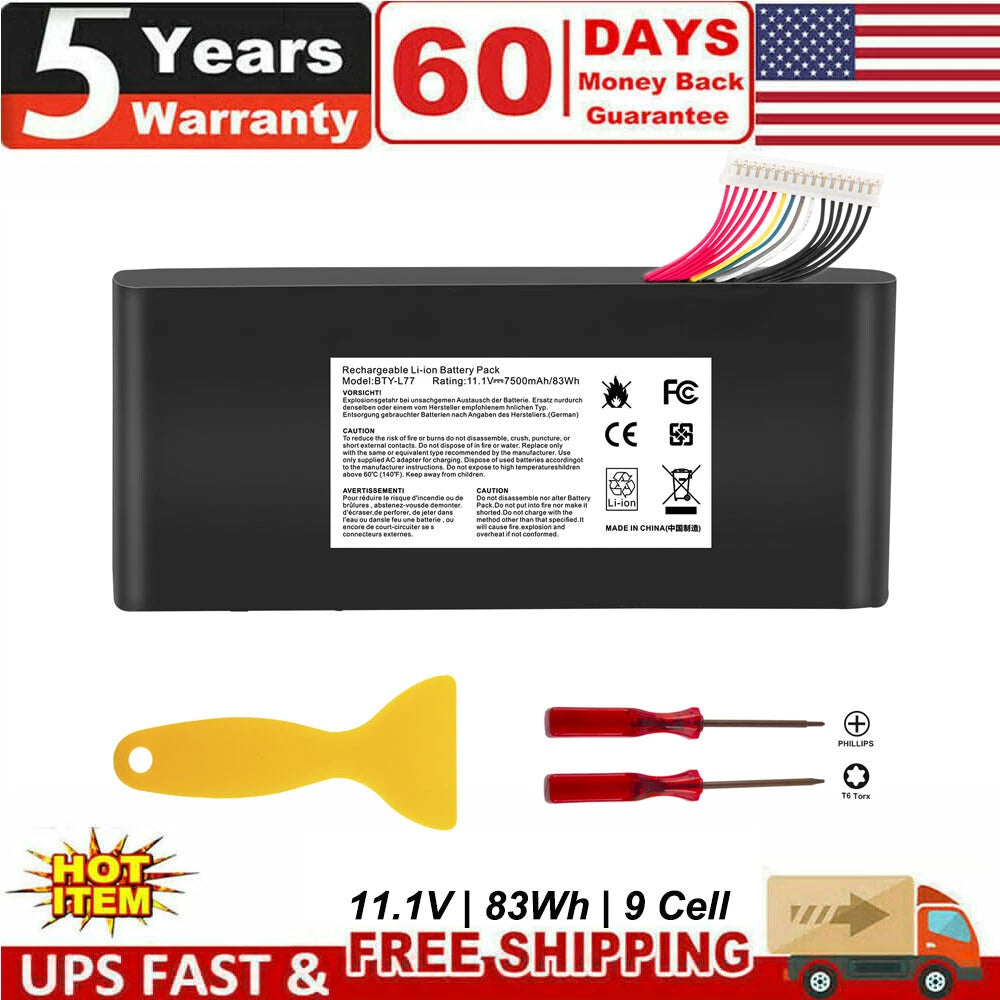 Battery BTY-L77 For MSI BTY-L77 MS-1781 MS-1782 MS-1783 MS-1785 GT72 2QD 2PE 2QE