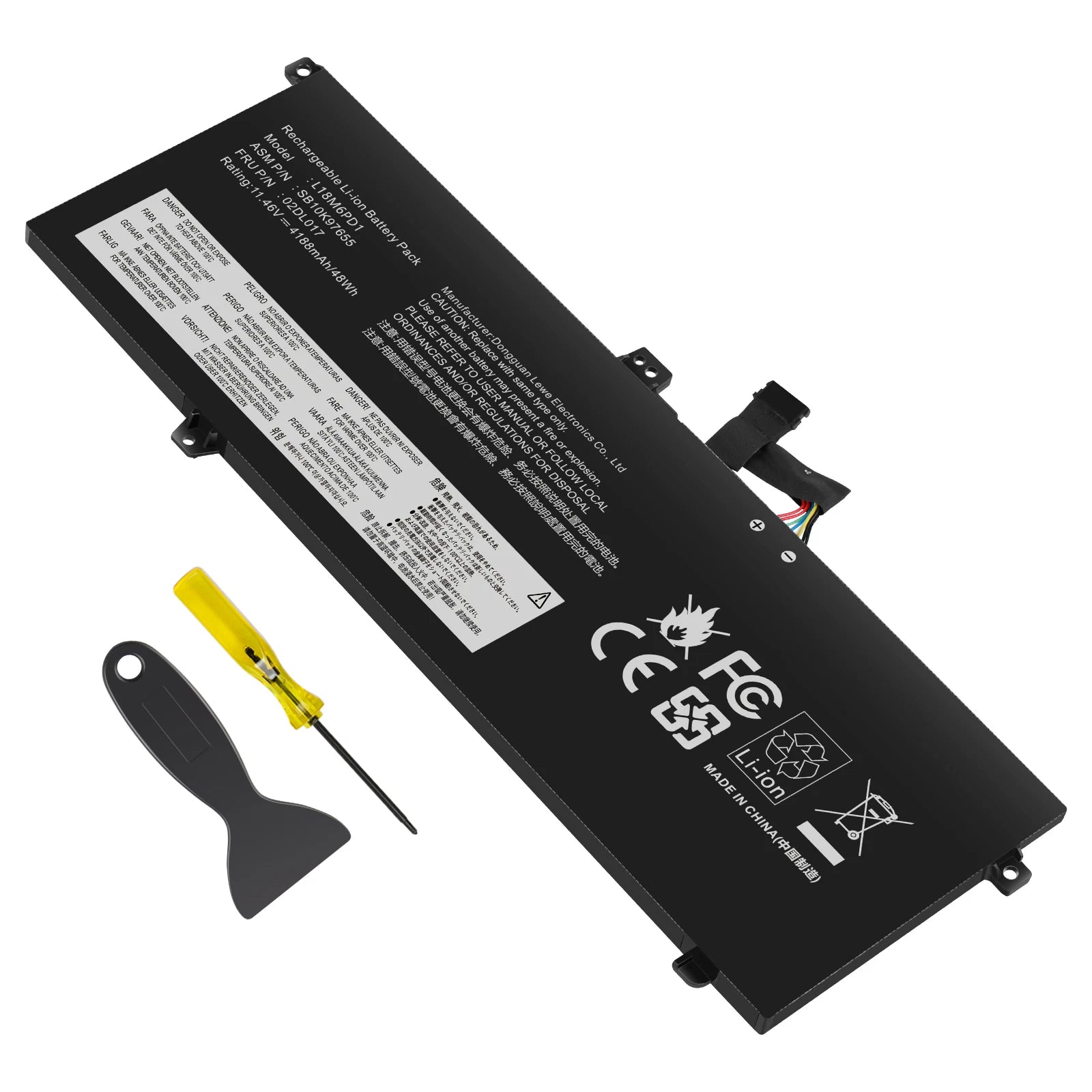 For Lenovo L18M6PD1 Battery for Lenovo-ThinkPad X13 X390 X395 Series SB10K97657