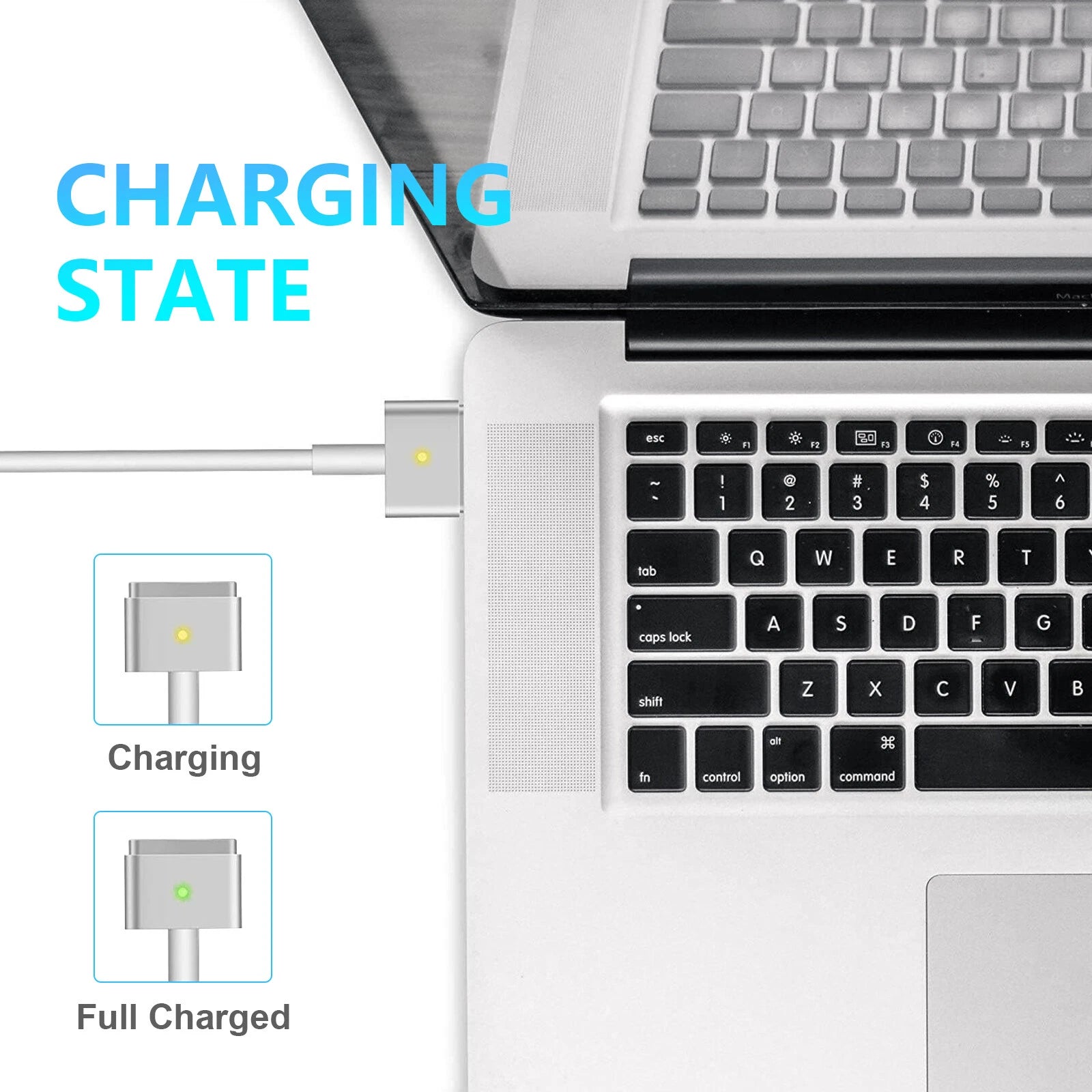 45W Magsaf 2 T-Tip AC Adapter Charger 13" 14" for MacBook Air A1465 A1466 A1436