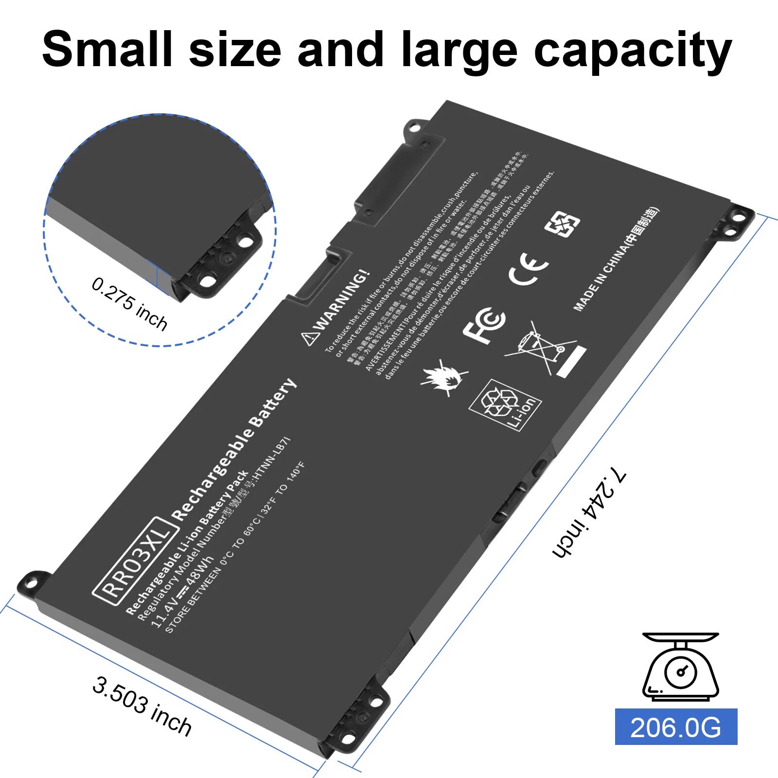 Battery RR03XL For HP ProBook 430 455 G4 440 450 470 G4 G5 MT20 851610-850