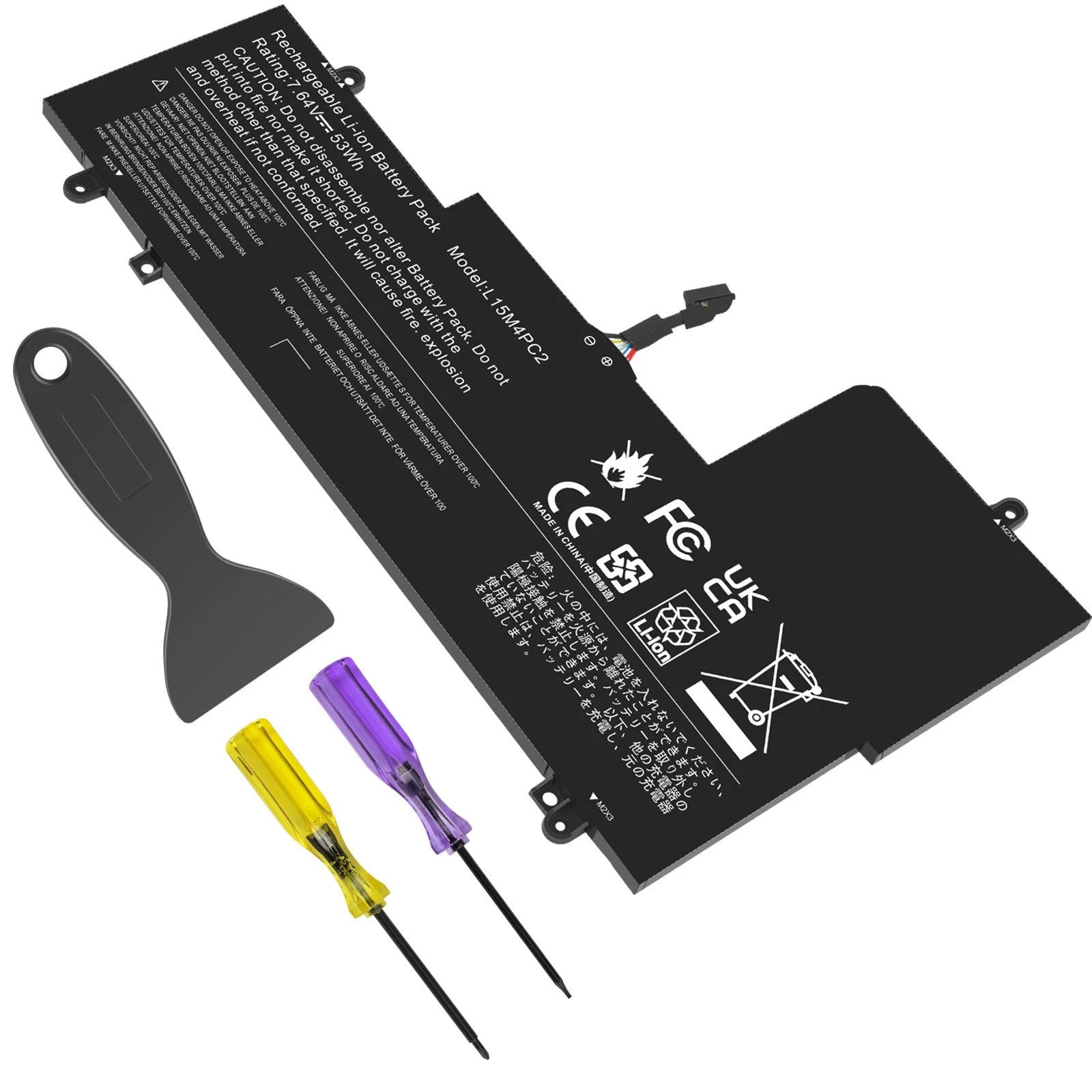 53Wh L15M4PC2 Battery for Lenovo Ideapad Yoga 710-14IKB 710-14ISK 710-15IKB