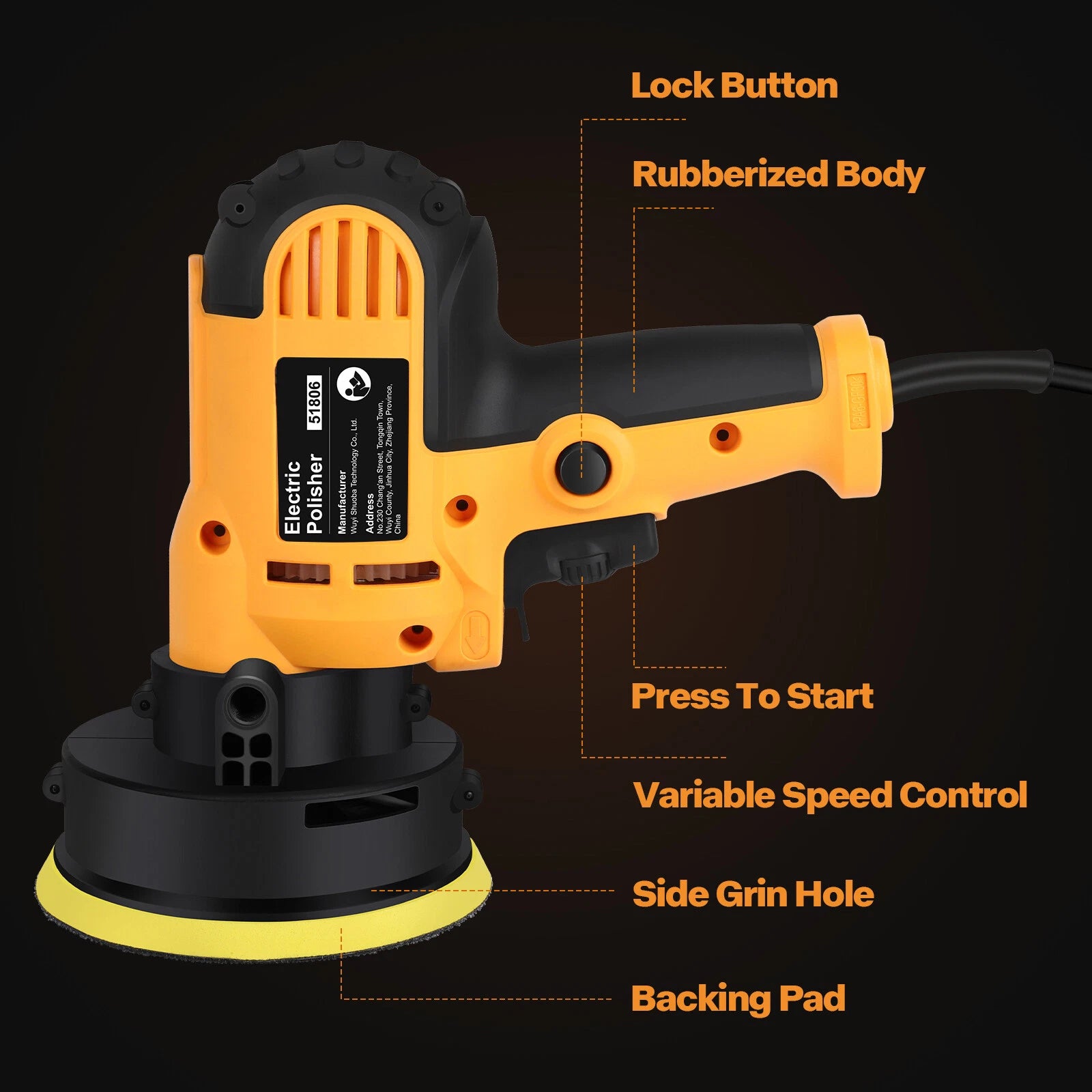 ??1000W Polisher 4" - 5" Mini Car Detailing Buffer Sander Machine Kits 125mm
