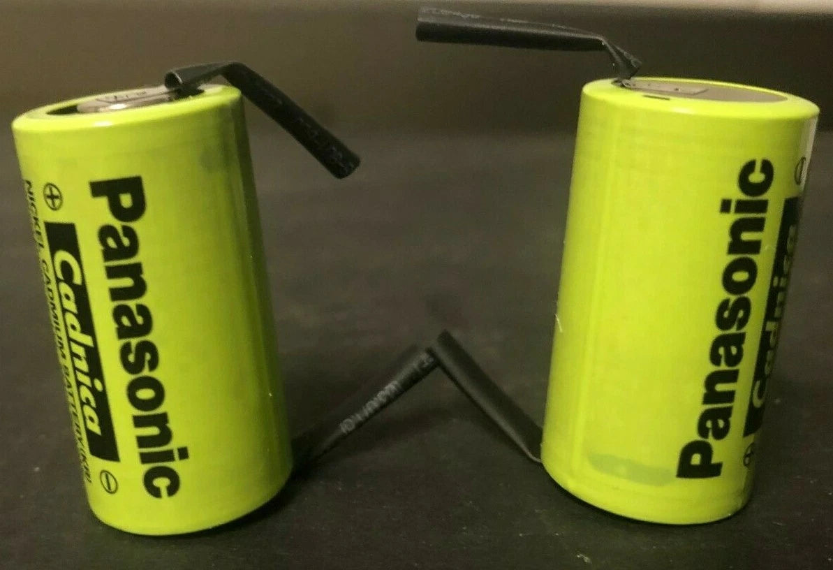 Brand New "2" Panasonic N-1900SCR 1.2V 1900mAh Sub C Ni-Cd Battery w/ Tabs