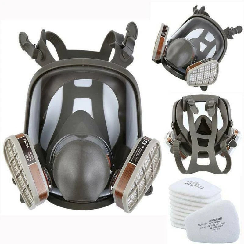 15in1 Facepiece Full Face Gas Mask Filter for Spray Respirator Painting Reusable