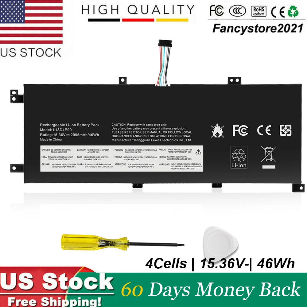 46WH L18C4P90 L18D4P90 Battery For Lenovo ThinkPad L13 Yoga 1st/2nd Gen L18M4P90