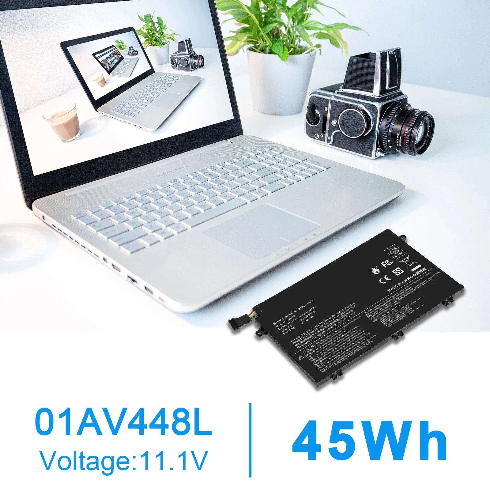 45WH 01AV445 L17M3P51 Battery For Lenovo ThinkPad E480 E485 E495 E580 E585
