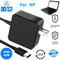 For HP USB-C 65W Slim Travel Power Adapter Laptop Charger Type-C Universal Chage