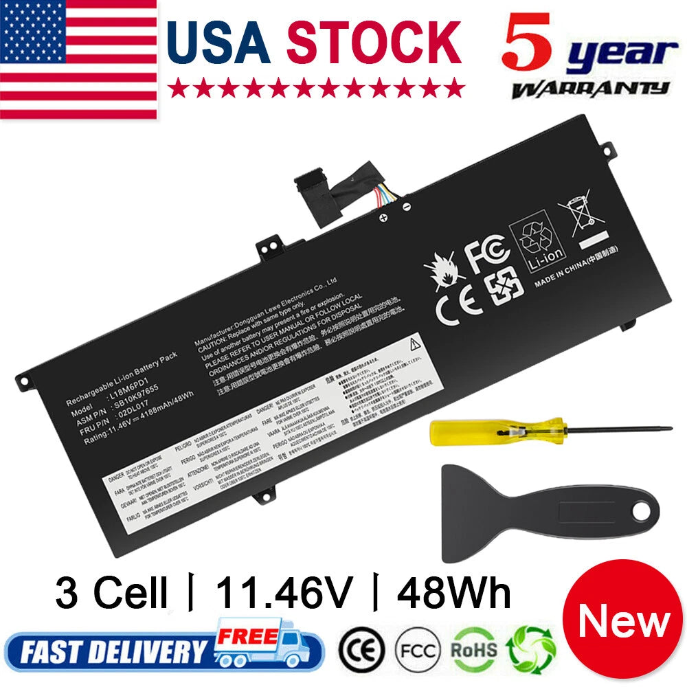 For Lenovo L18M6PD1 Battery for Lenovo-ThinkPad X13 X390 X395 Series SB10K97657