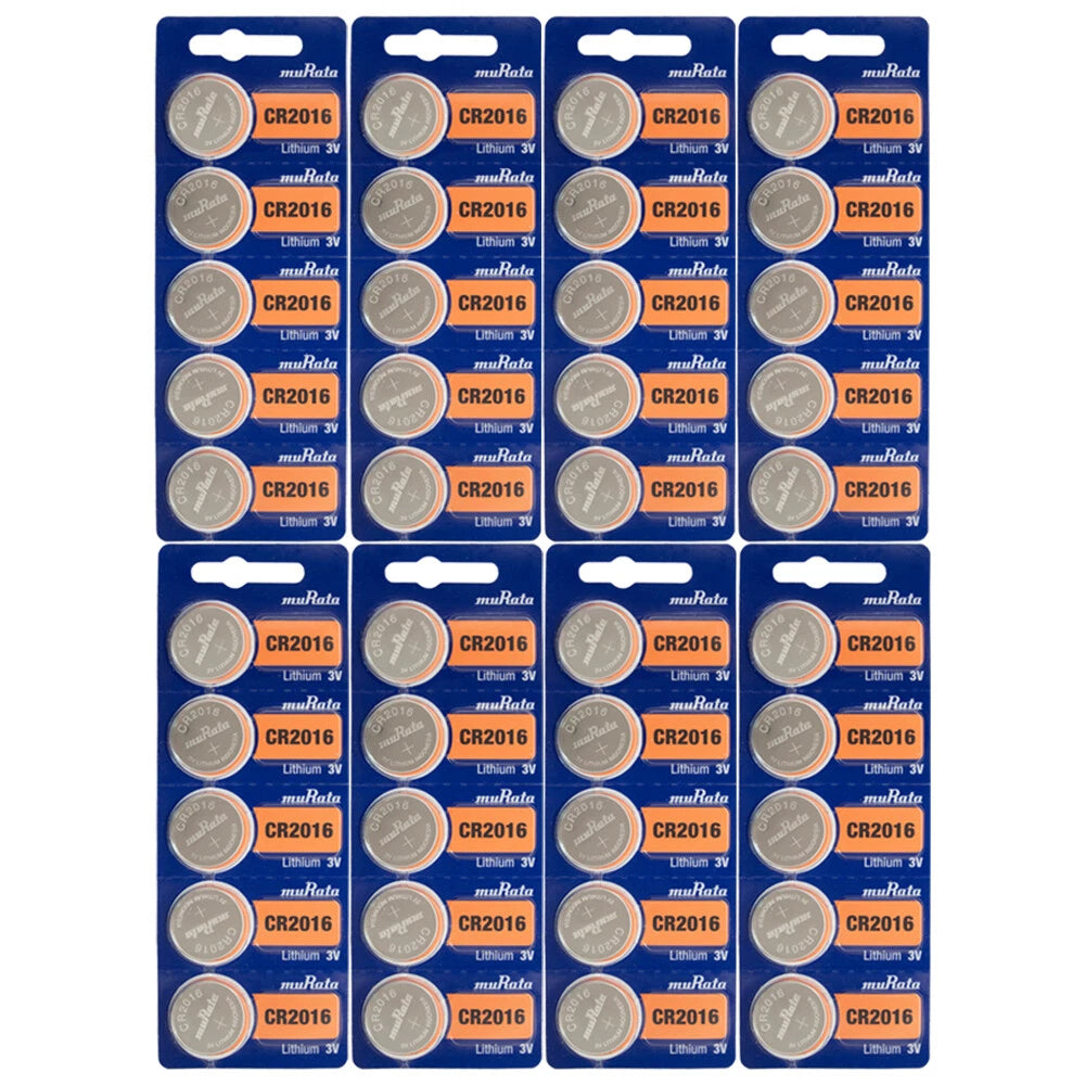 MURATA CR2016 3V Lithium Battery (40-Pack)