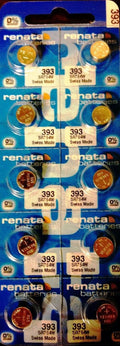 393 RENATA SR754W (10 piece) WATCH BATTERY New packaging Authorized Seller