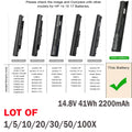 ??LOT Battery KI04 K104 For HP Pavilion 14-ab 15-ab Series 800010-421 800049-001