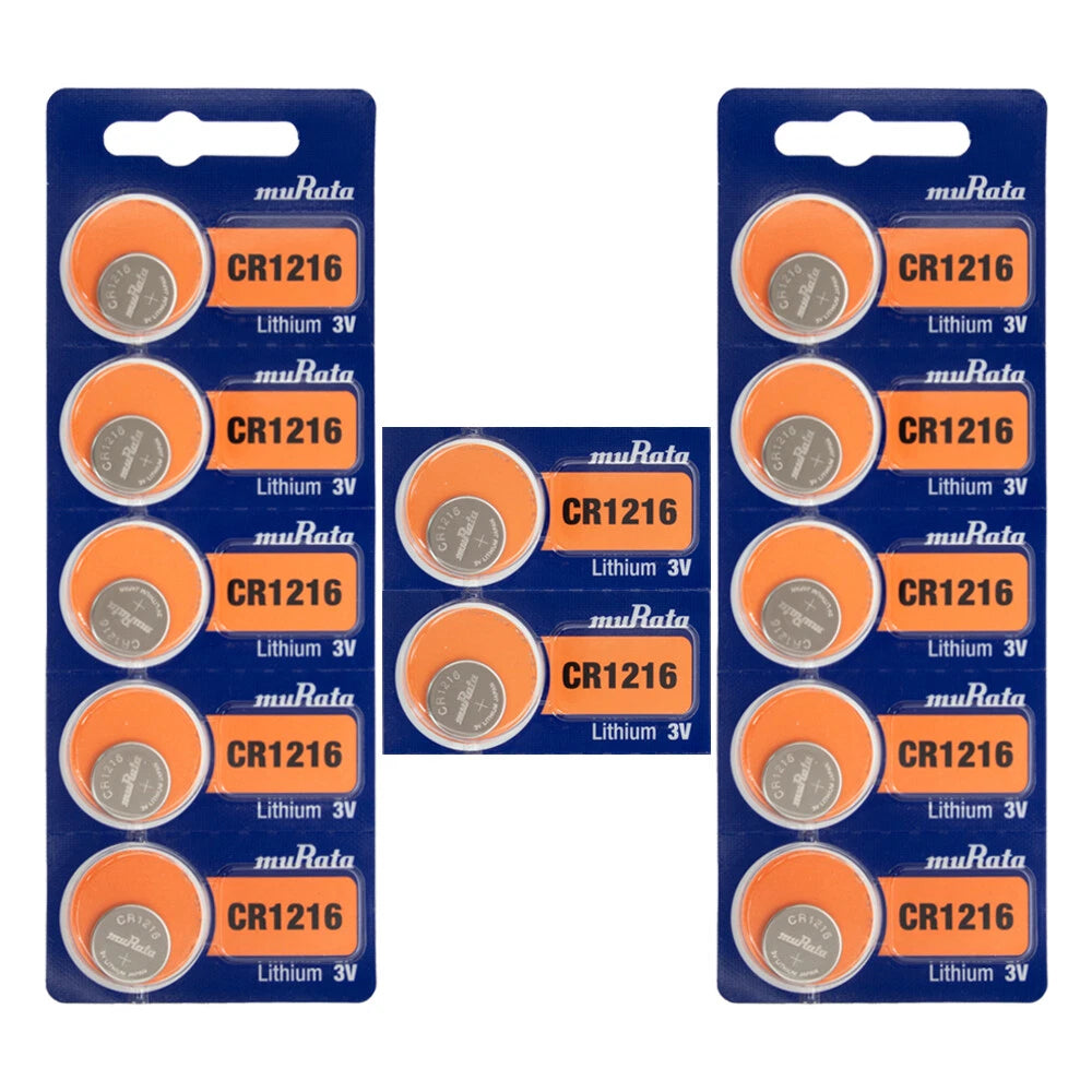 Murata CR1216 3V Lithium Coin Cell (12 Battery)
