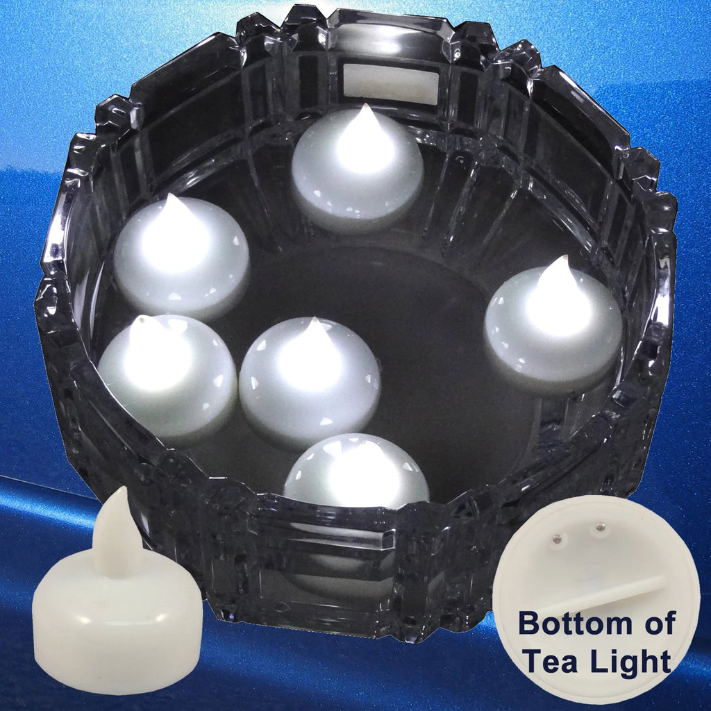 Qty 36 Battery Operated FLOATING WHITE LED Tealights Tea Lights Flameless USSHIP