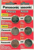 6 Pack New Panasonic 3v lithium coin battery CR 2025 ECR2025 EXP 2027