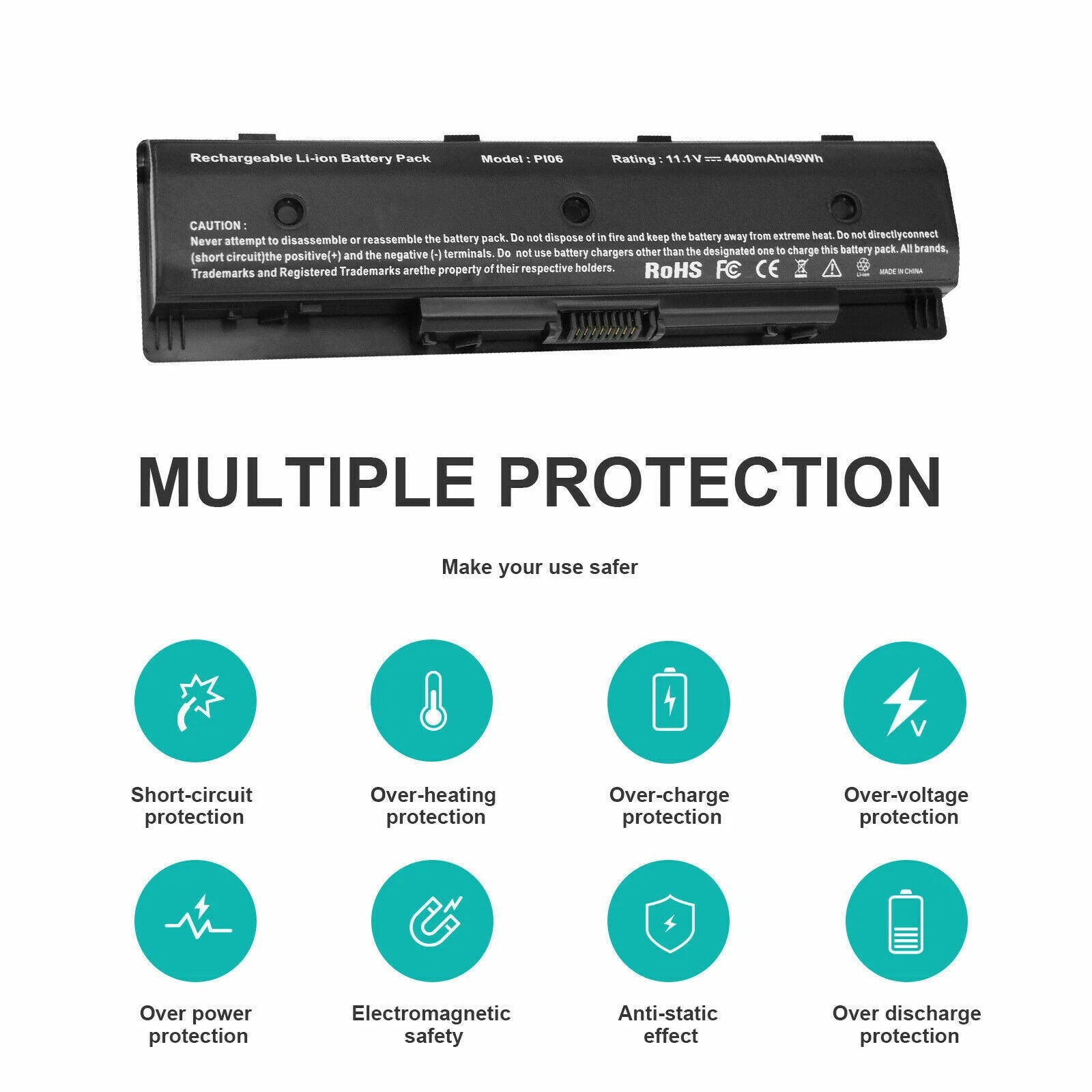 710416-001 P106 710417-001 PI06 Laptop Battery for HP Envy 15 15T 17 Notebook US