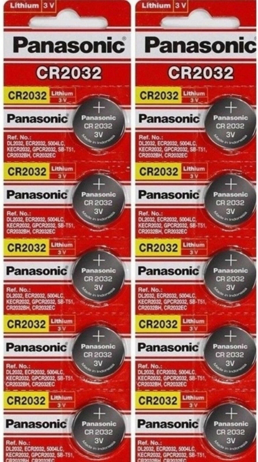 20 x SUPER FRESH Panasonic ECR2032 CR2032 Lithium Battery 3V Coin Cell Exp. 2028