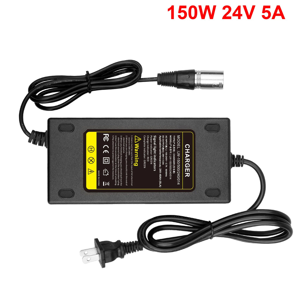 48V 42V 36V 24V 3 Pin Charger Power Adapter XLR Cord For Razor Jazzy Rascal GOGO