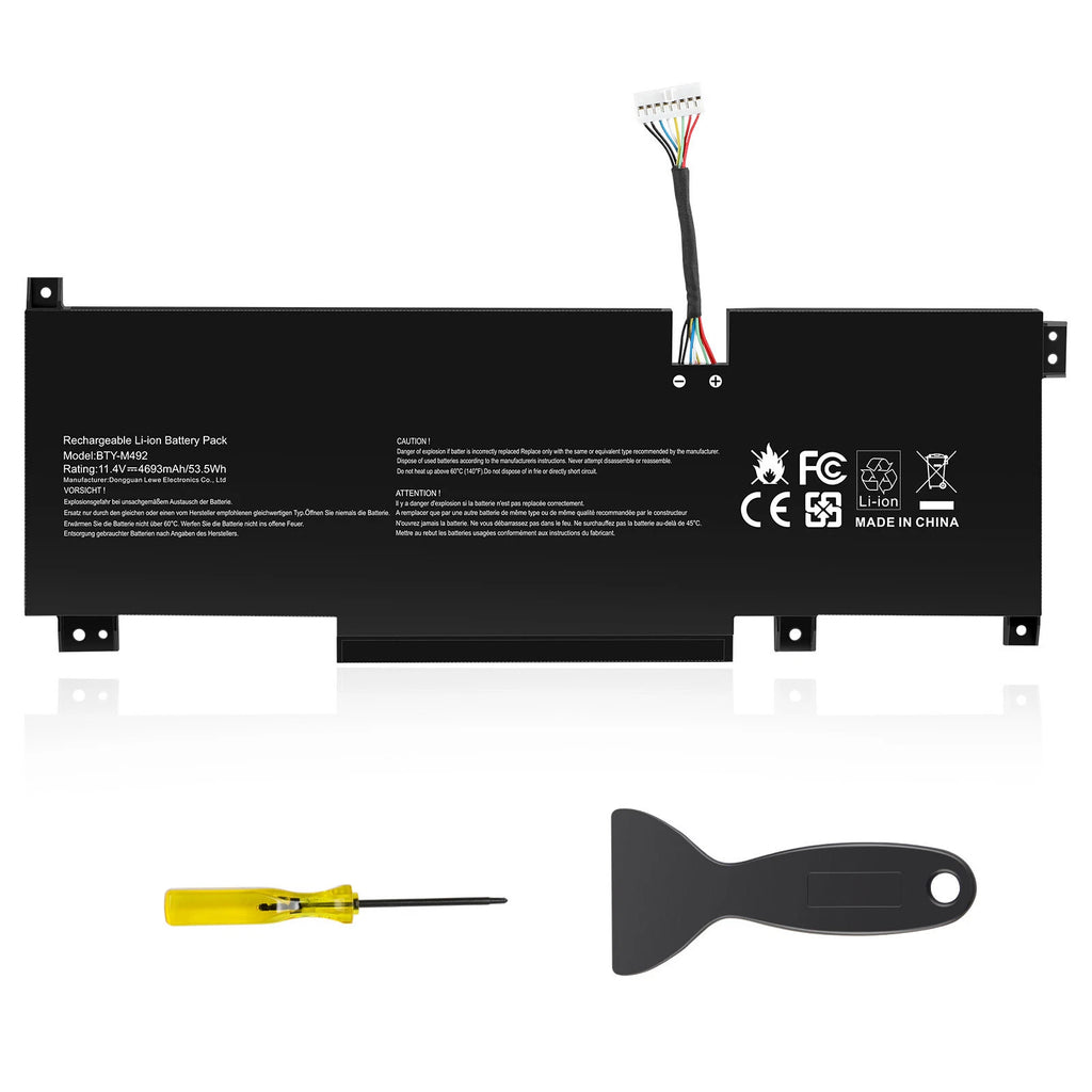 BTY-M492 Battery 53.5Wh For MSI Pulse GL66 GL76 Katana GF66 Sword 15 A11U WF66
