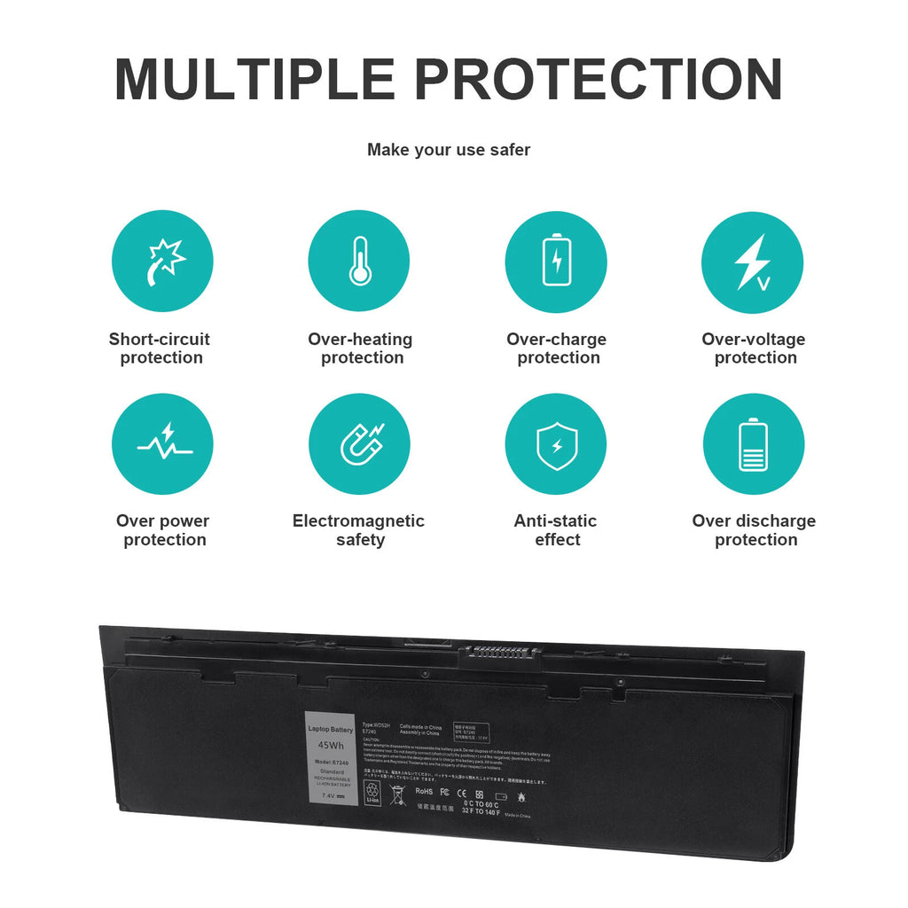 E7240 Battery for Dell Latitude E7250 VFV59 F3G33 KKHY1 451-BBFW 451-BBFX WD52H
