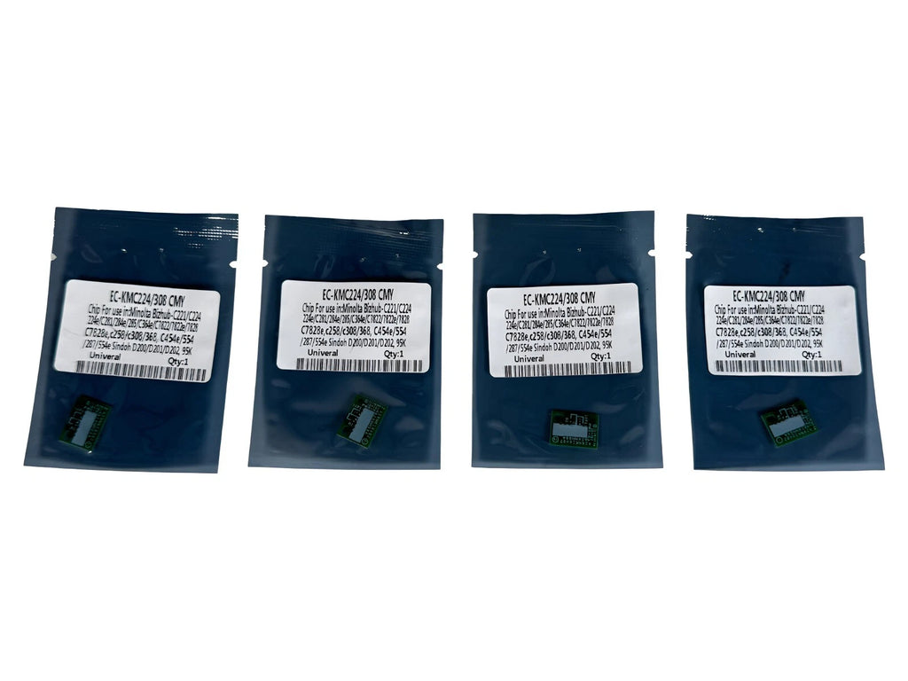 4 Drum Chip (BCMY) for Konica Minolta Bizhub C224 C284 C364 C454 C554 (E) Refill