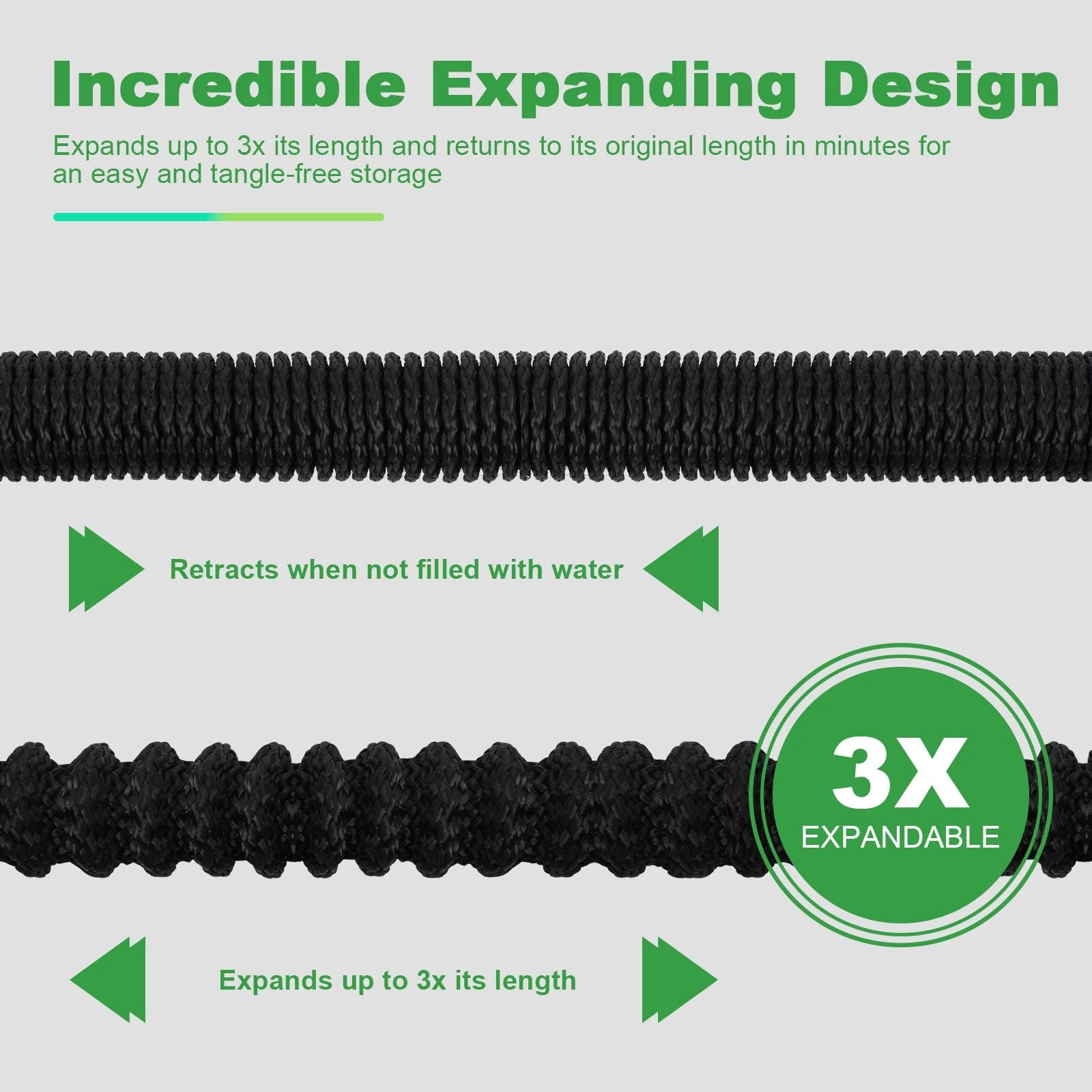 4X Stronger Deluxe Expandable Flexible Garden Hose Water Hose 25, 50, 100, 150FT