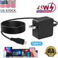 45W Type-C USB-C Laptop Charger for HP Chromebook Lenovo Dell Samsung Switch US