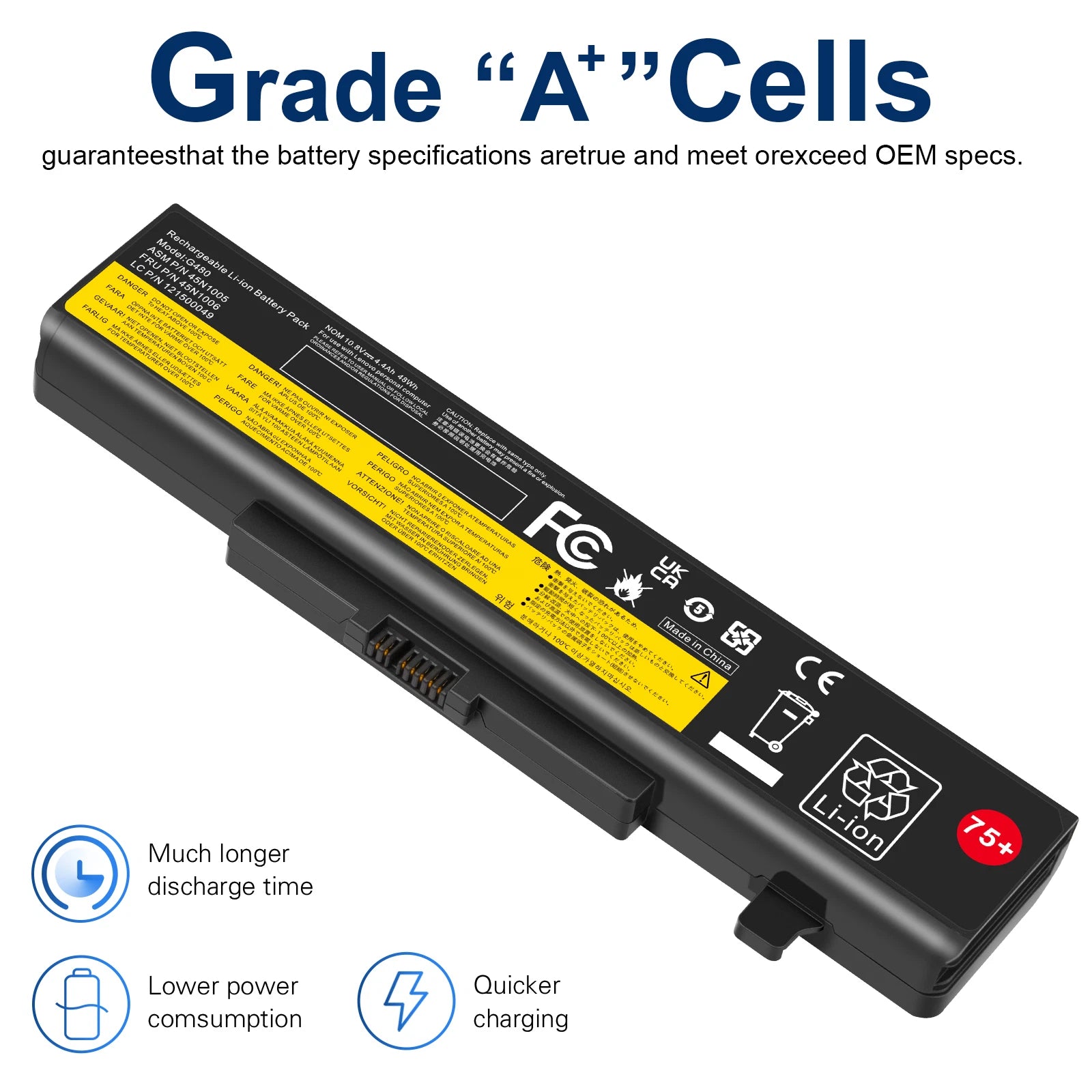 48Wh Battery for Lenovo IdeaPad Y480 Y480N Y485 B480 N585 Z480 L08M6D22 L11S6Y01