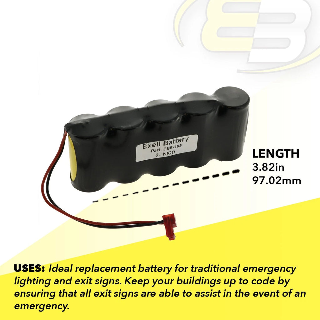 Emergency Lighting Battery for Beghelli 17934-P Moltech N30AF004A