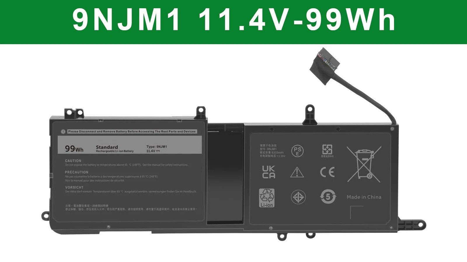 9NJM1 Battery For Dell Alienware 17 R4 15 R3 R4 MG2YH 0546FF HF250 44T2R 99Wh