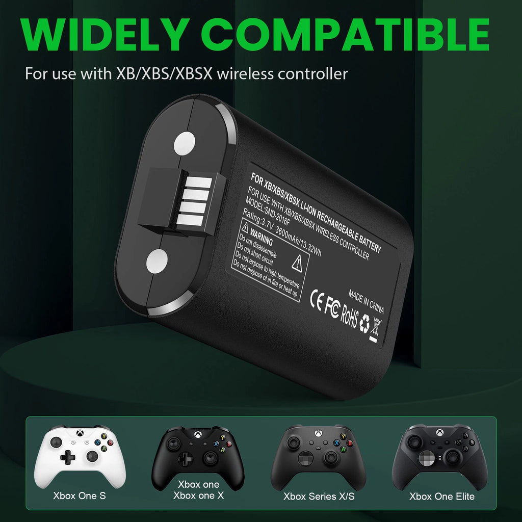 2Pcs Xbox Series X/S Xbox One Rechargeable Controller Battery Pack For Microsoft