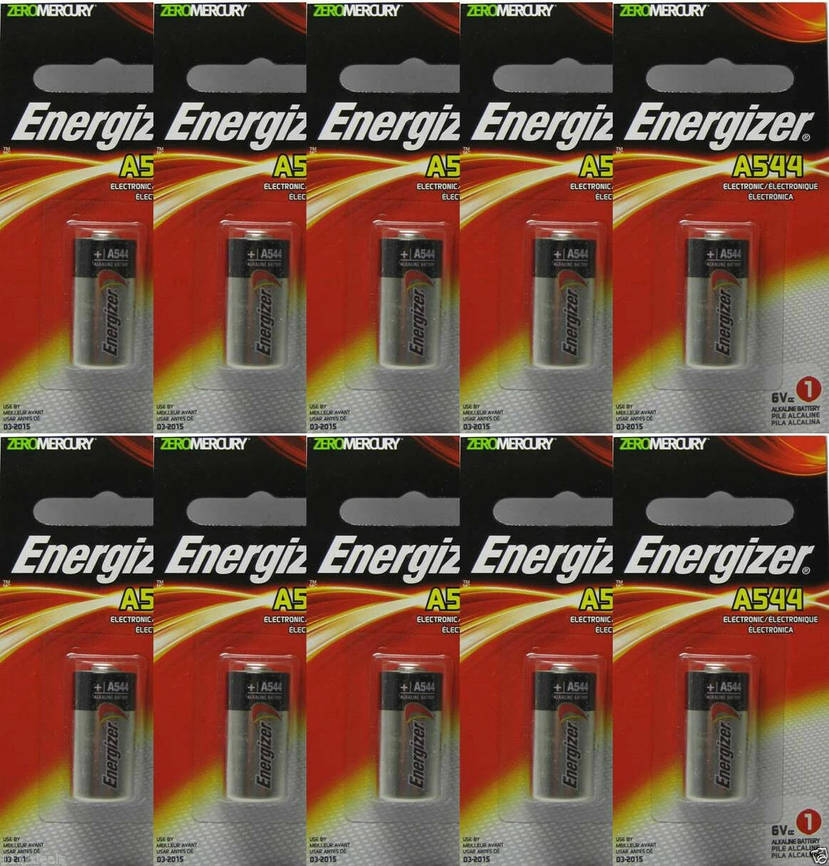 10x Energizer A544 4LR44 PX28A 476A GP476 K28L L1325 V28PX 6V Batteries