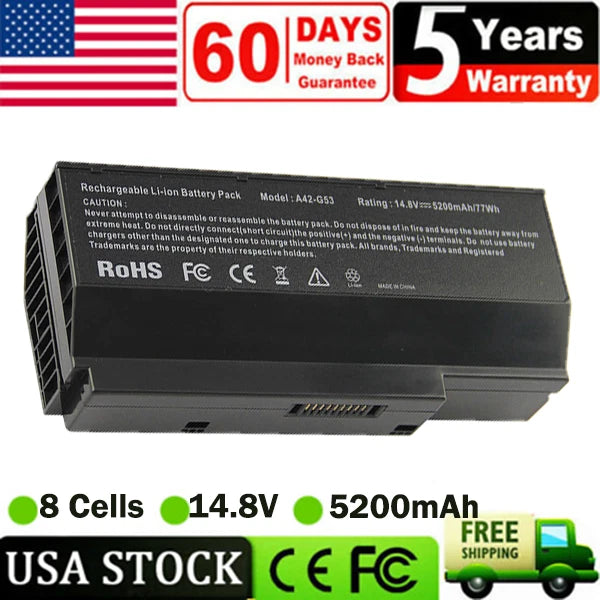 Battery for ASUS A42-G53 A42-G73 G73-52 G53 G53S G73 G73J G73JH G73JW 14.8V