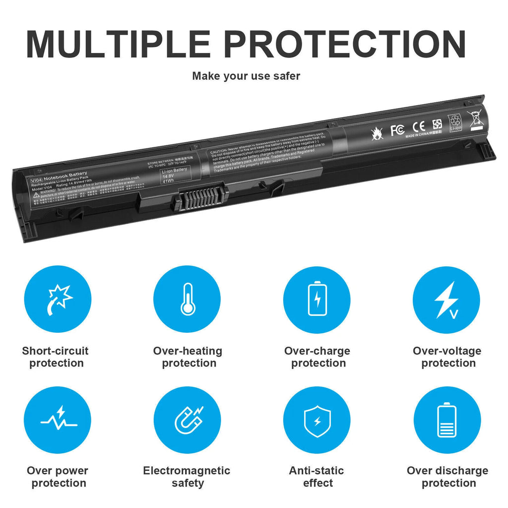 Battery for HP ProBook 440 445 450 455 G2 Envy 14 15 17 Series 756479-421 VI04