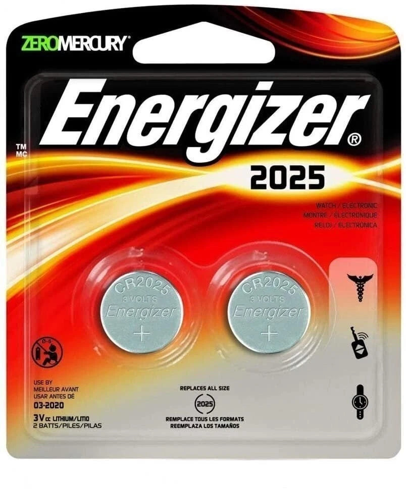 Energizer - Lithium Batteries 3.0 Volt For CR2025/DL2025/LF1/3V (2 Pack,...