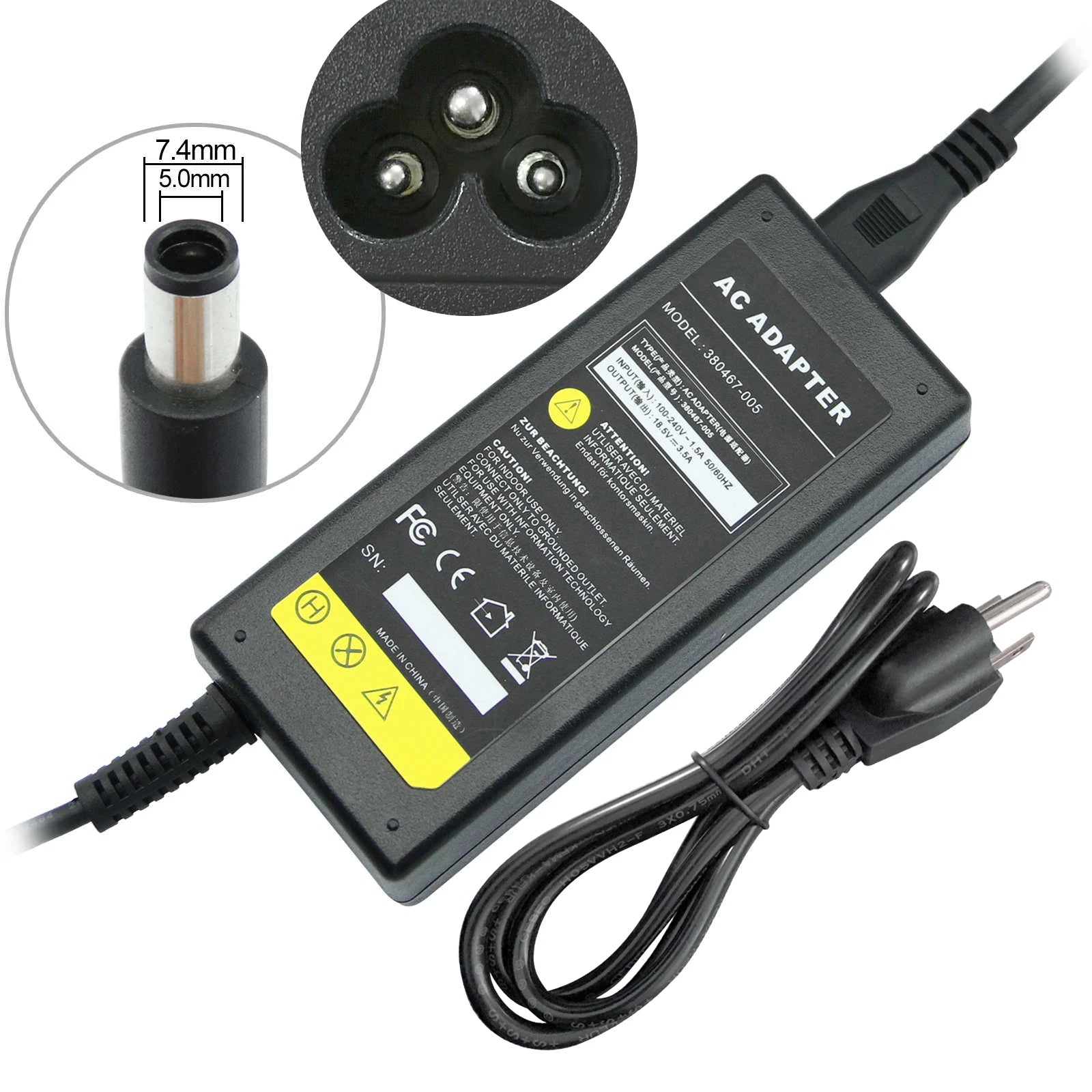 AC Adapter Charger Power for HP ProBook 6555 6445B 6450B 6540B 6545B 6550B 6555B