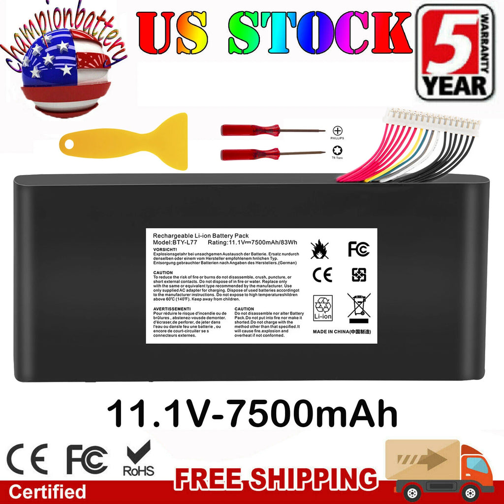 BTY-L77 Battery for MSI BTY-L77 MS-1781 MS-1782 MS-1783 MS-1785 GT72 2QD 2PE 2QE
