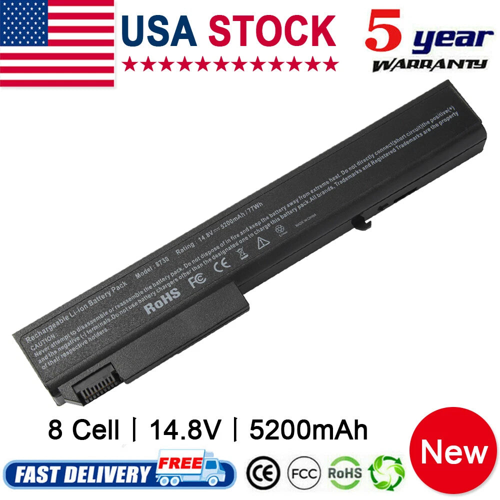 8 Cell Battery for HP EliteBook 8530p 8530W 8540P 8540W 8730P 8740W Pro 6545b PC