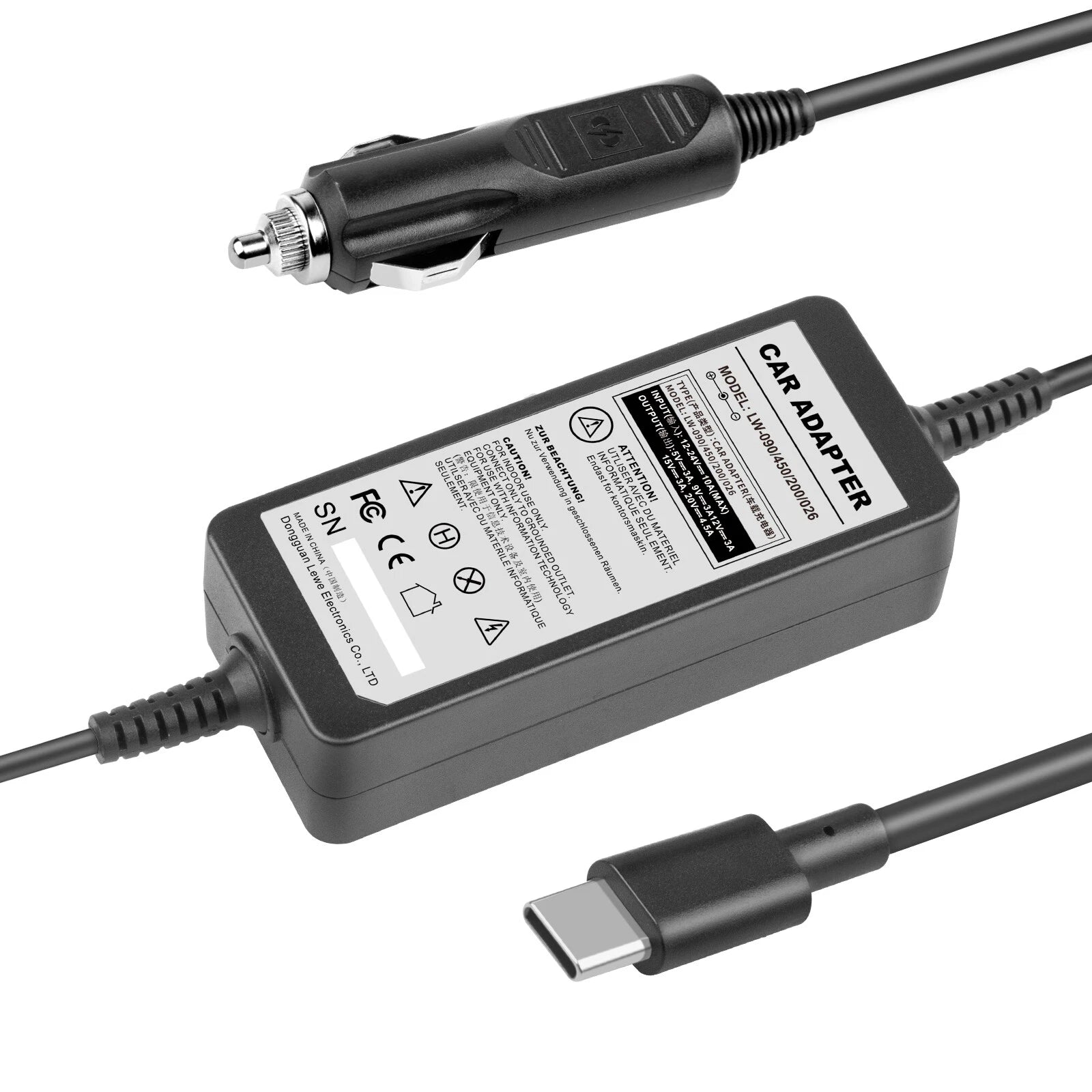 65W 61W 45W 20W USB C PD Laptop Car Charger Power Supply DC Adapter Universal US