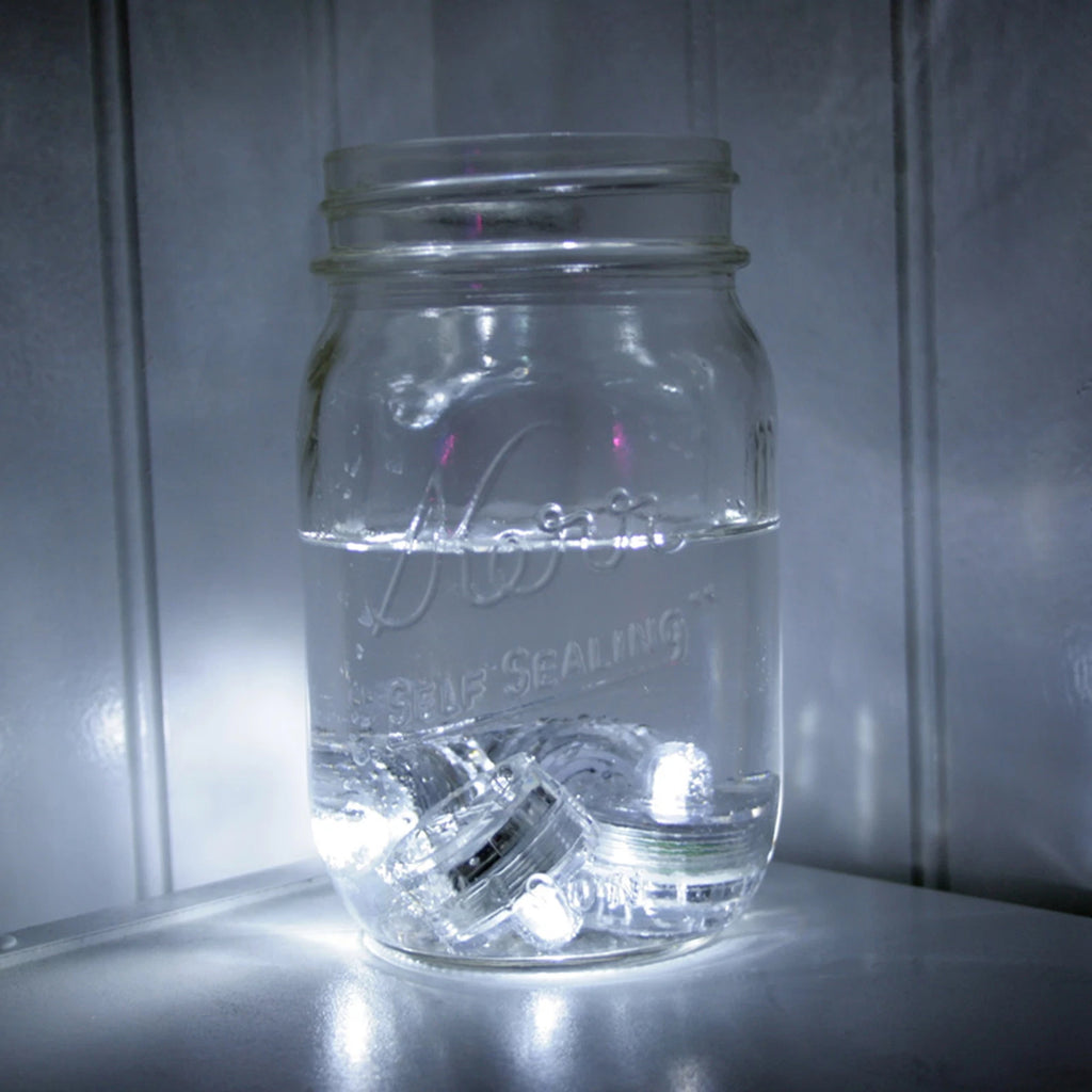 12 Pack~White~Submersible Waterproof Underwater Battery LED Tea Light~Wedding