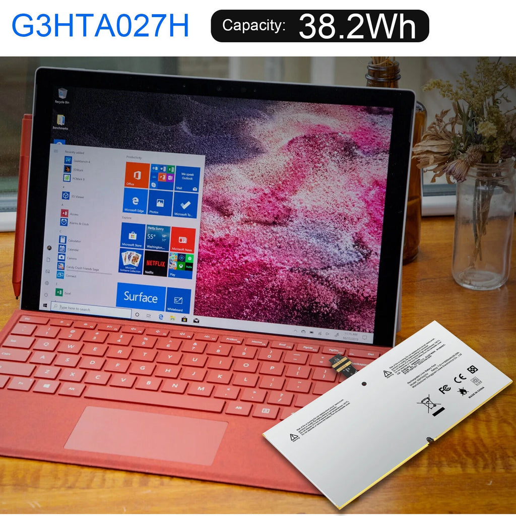 LOT G3HTA027H Battery For Microsoft Surface Pro 4 1724 12.3" Tablet DYNR01 38.2W