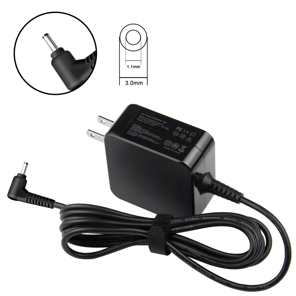Laptop Charger For Acer Aspire 5 A515-54 A515-54G Ac Adapter Power Cord 45W Wall