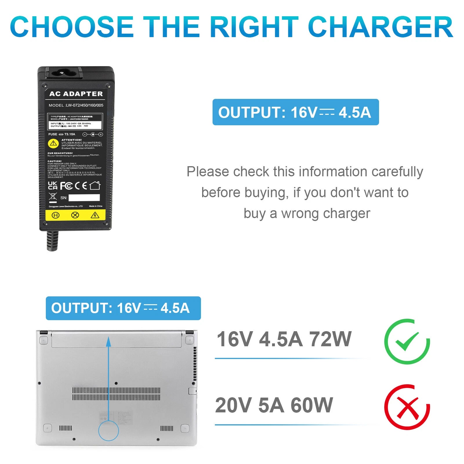 AC Power Adapter Charger for Panasonic ToughBook CF-C2 CF-H2 CF-SX2 Supply Cord
