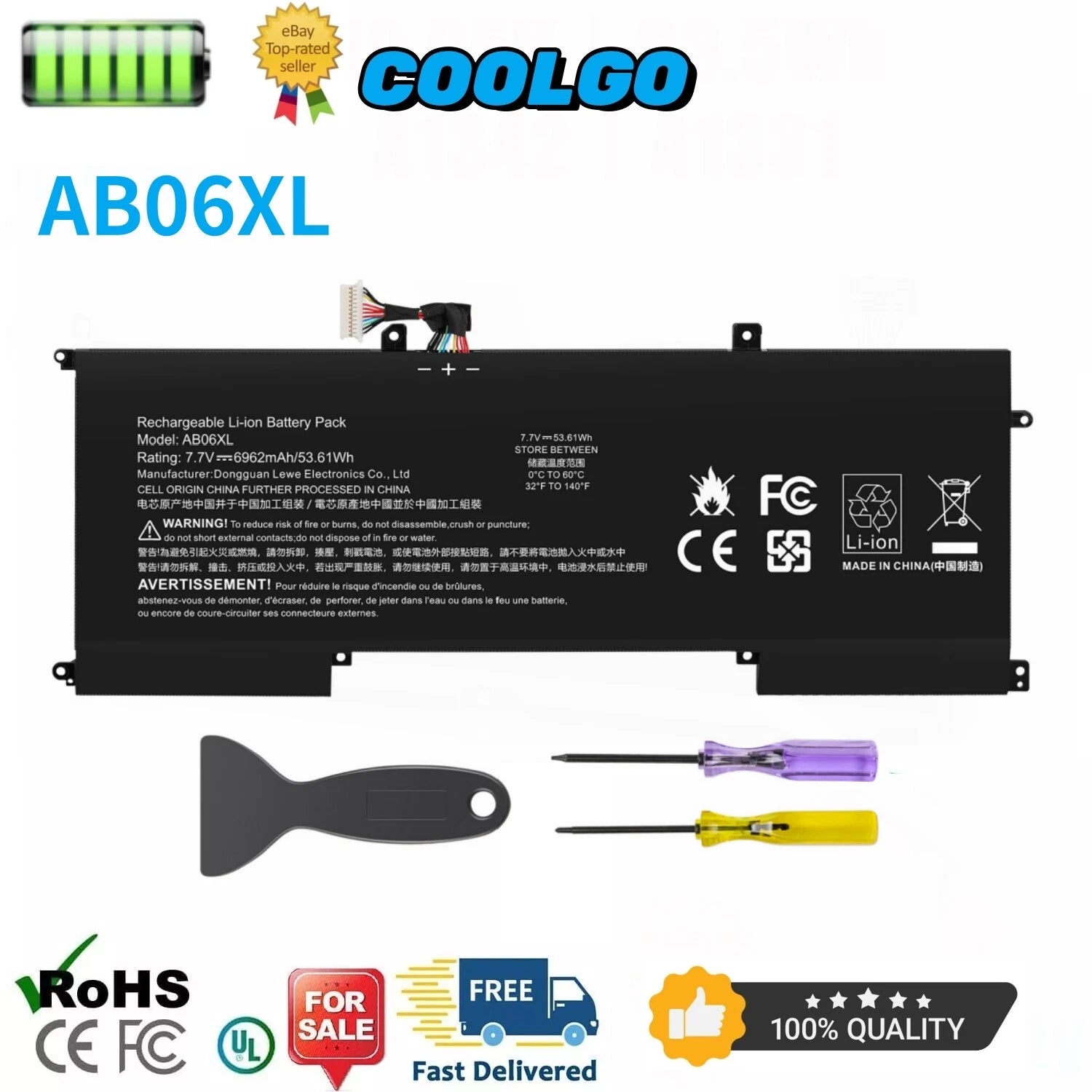 AB06XL Battery For HP Envy 13-AD000 Series HSTNN-DB8C 921408-2C1 921438-855