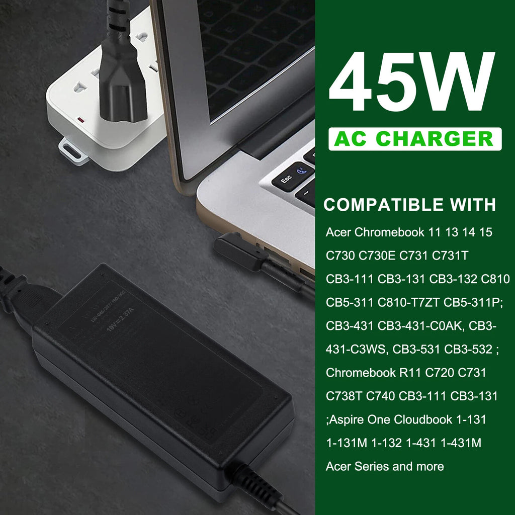 40W 45W Laptop Charger For Acer Aspire 5 A515-54 A515-54G AC Adapter Power Cord