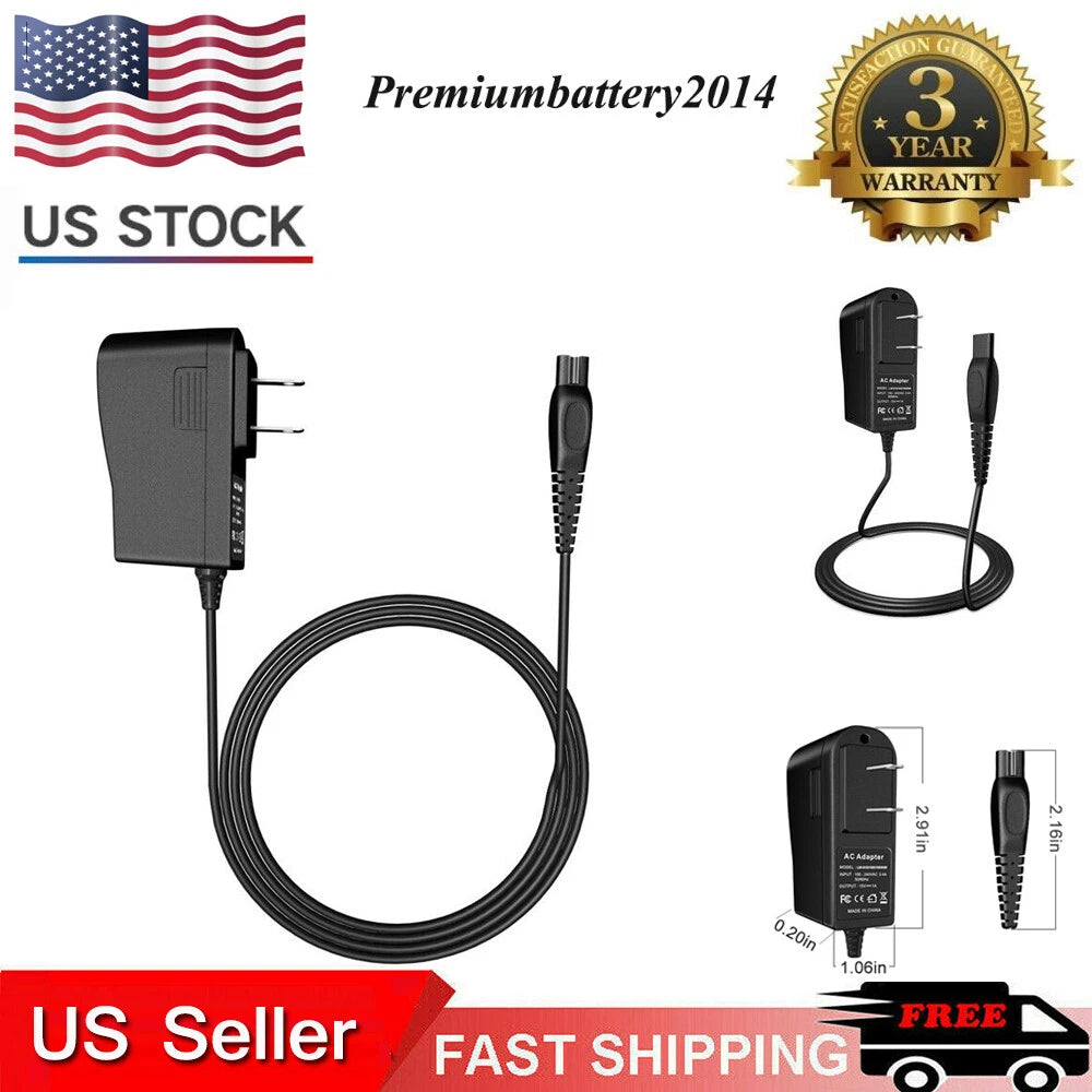 Power Cord AC Adapter for Philips Norelco 8500X 8138XL 8140XL 8150XL