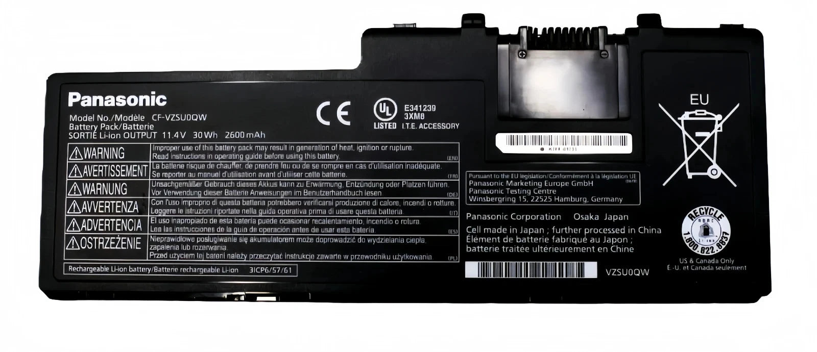 Genuine CF-VZSU0QW CF-20 Battery for Panasonic ToughBook Toughpad FZ-A2 Mk1