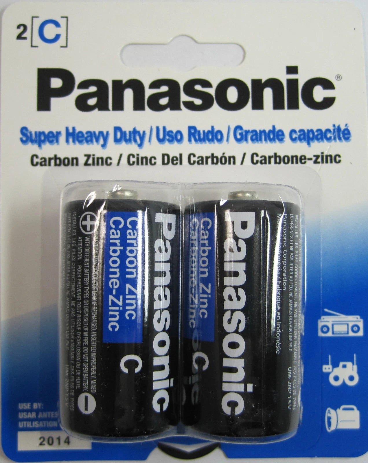 12 x Panasonic C Size Super Heavy Duty Batteries